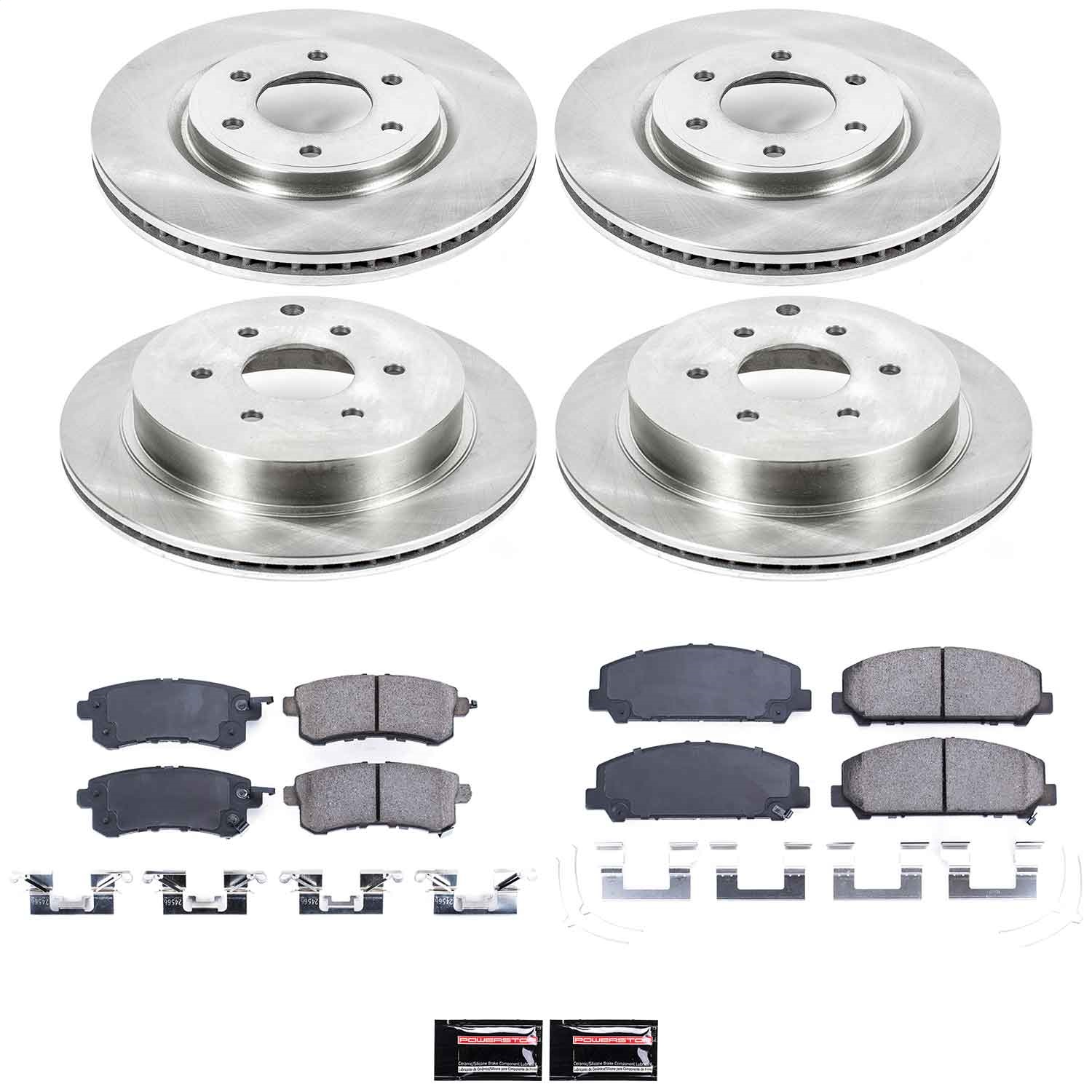 Power Stop - KOE6322 - Front and Rear - Disc Brake Pad and Rotor Kit