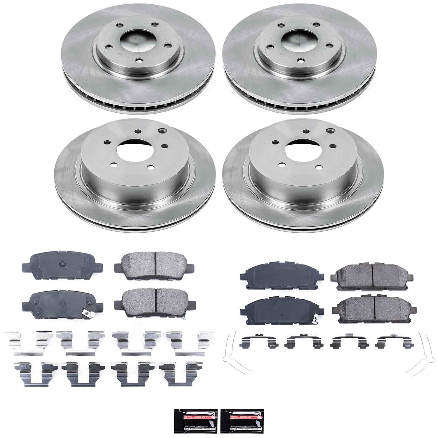 Power Stop - KOE6361 - Front and Rear - Disc Brake Pad and Rotor Kit