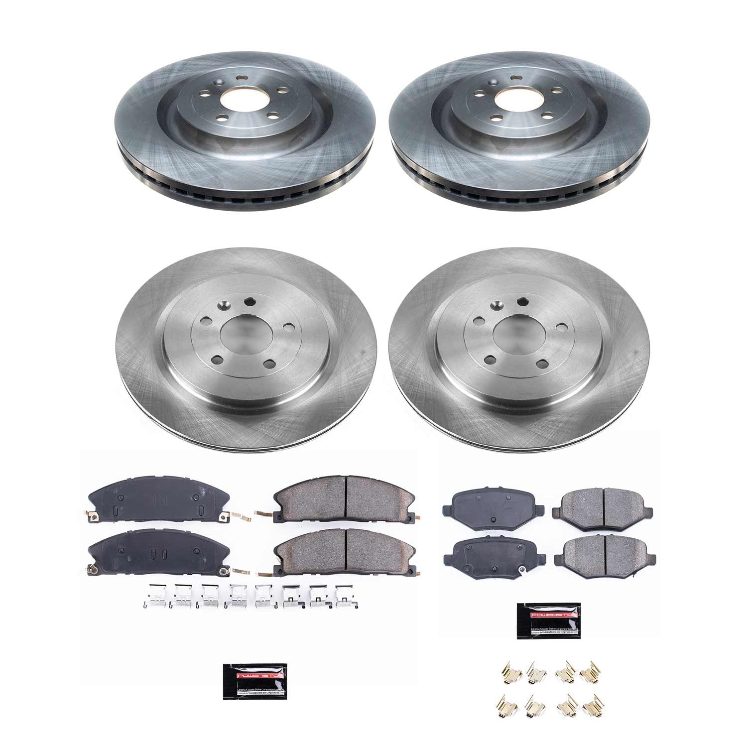 Power Stop - KOE6375 - Front and Rear - Disc Brake Pad and Rotor Kit