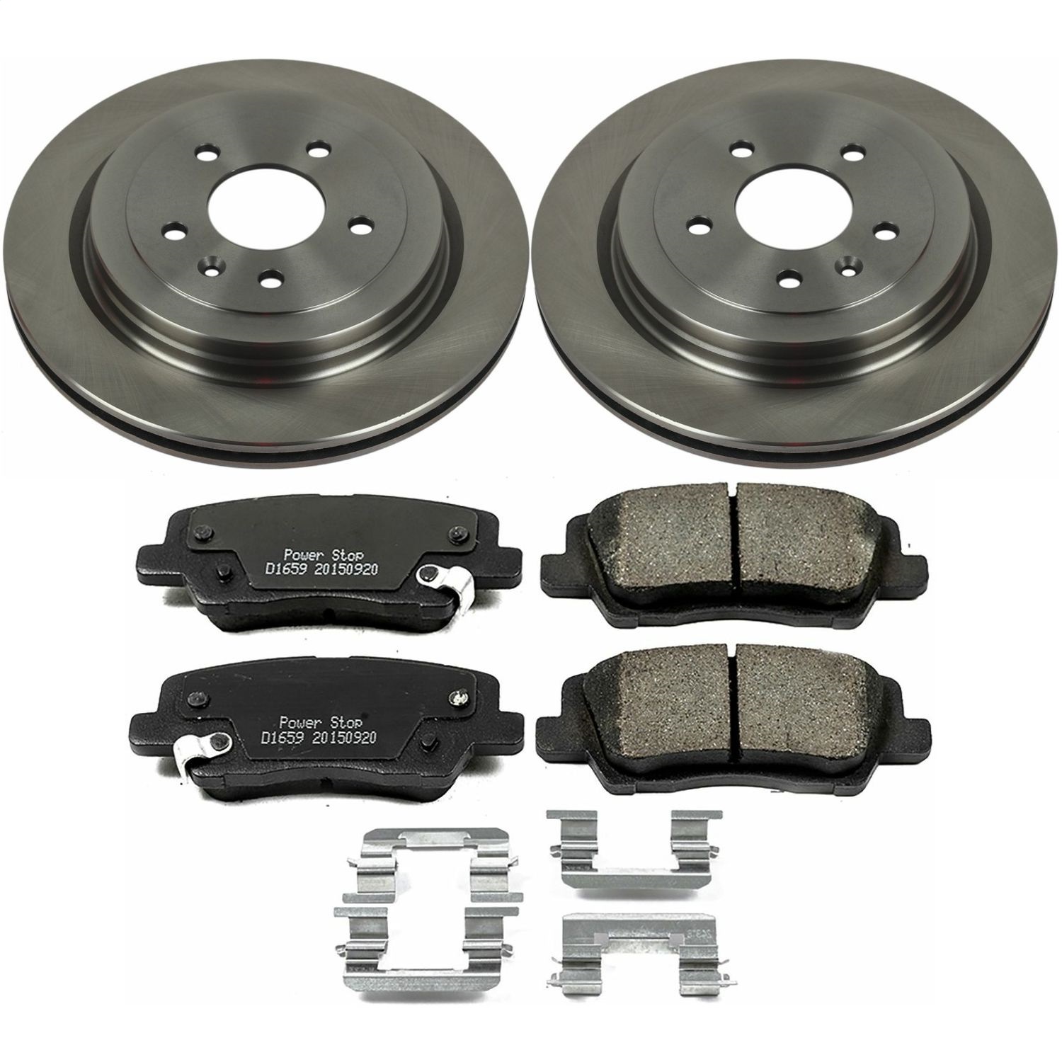 Power Stop - KOE6385 - Rear - Disc Brake Pad and Rotor Kit