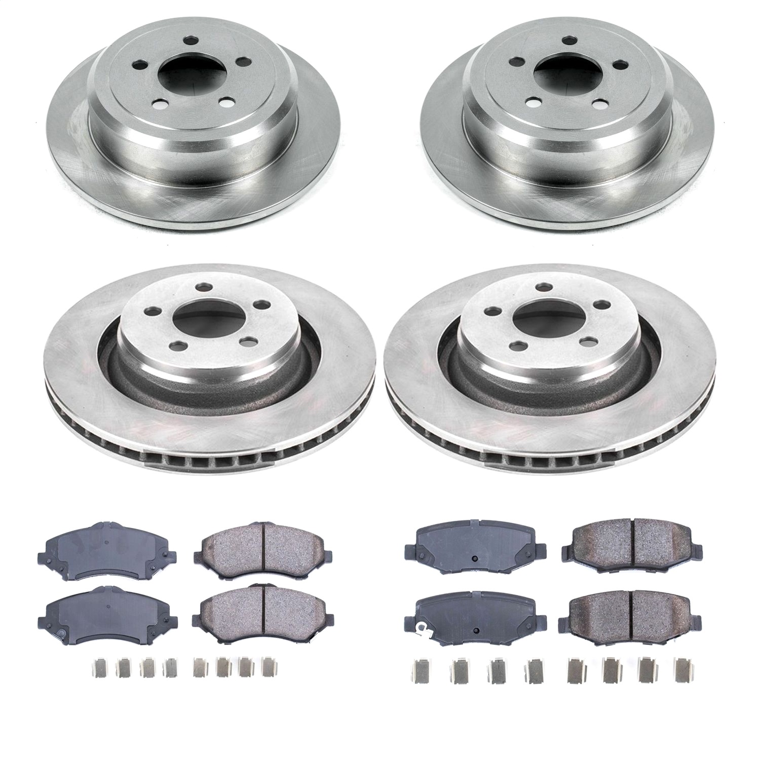 Power Stop - KOE6396 - Front and Rear - Disc Brake Pad and Rotor Kit