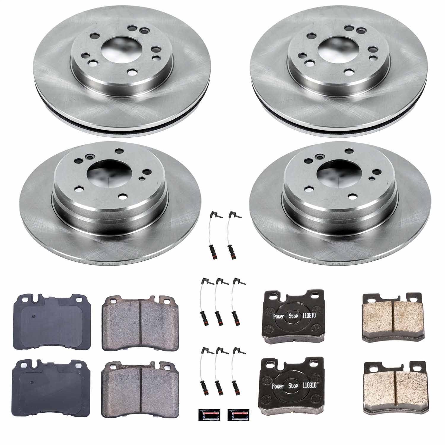 Power Stop - KOE6465 - Front and Rear - Disc Brake Pad and Rotor Kit