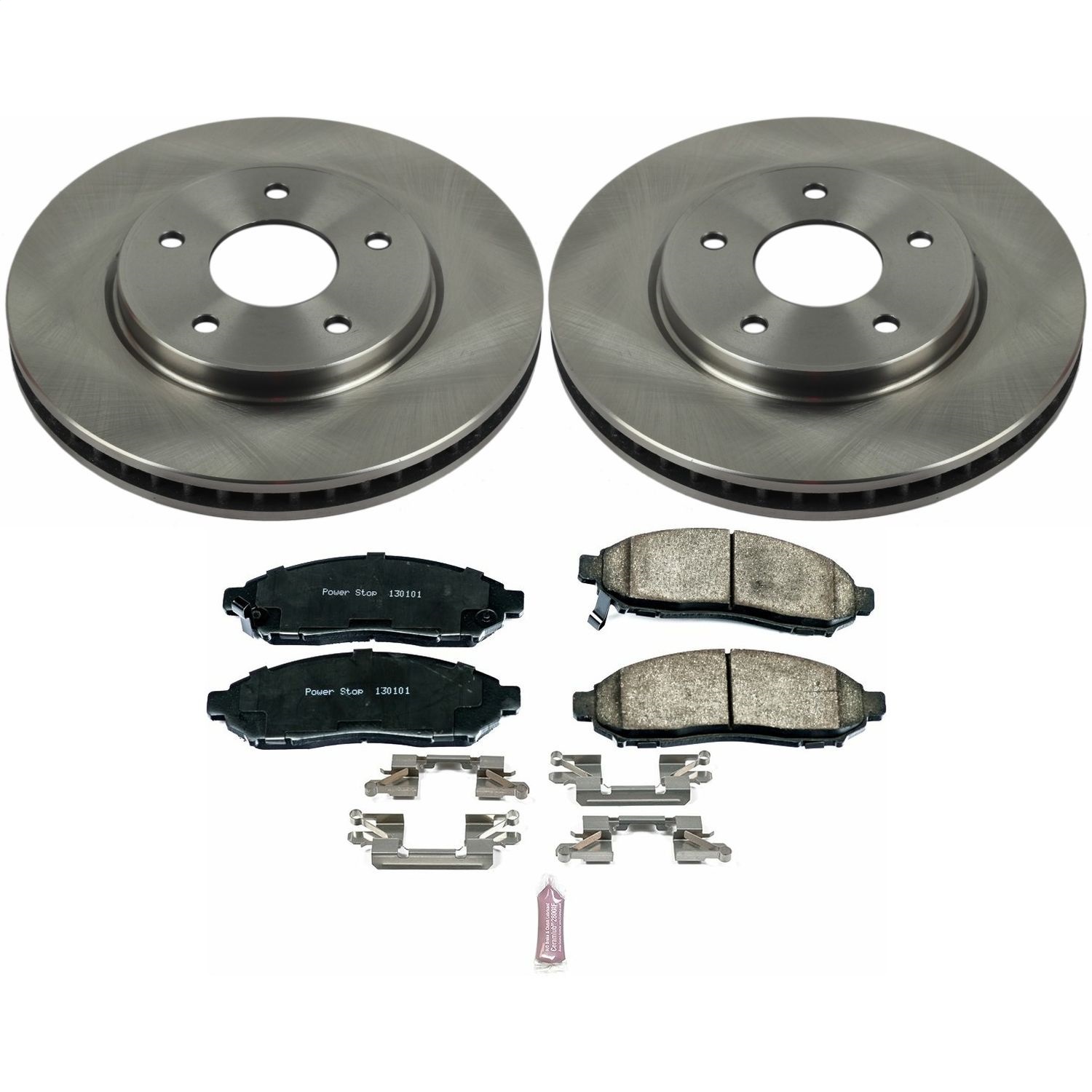 Power Stop - KOE6492 - Front - Disc Brake Pad and Rotor Kit
