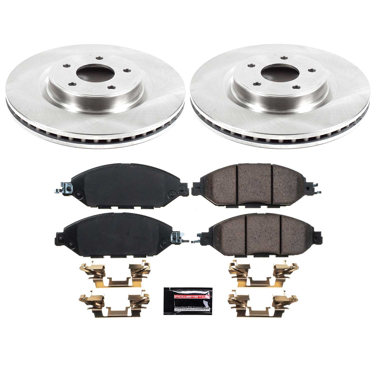 Power Stop - KOE6496 - Front - Disc Brake Pad and Rotor Kit