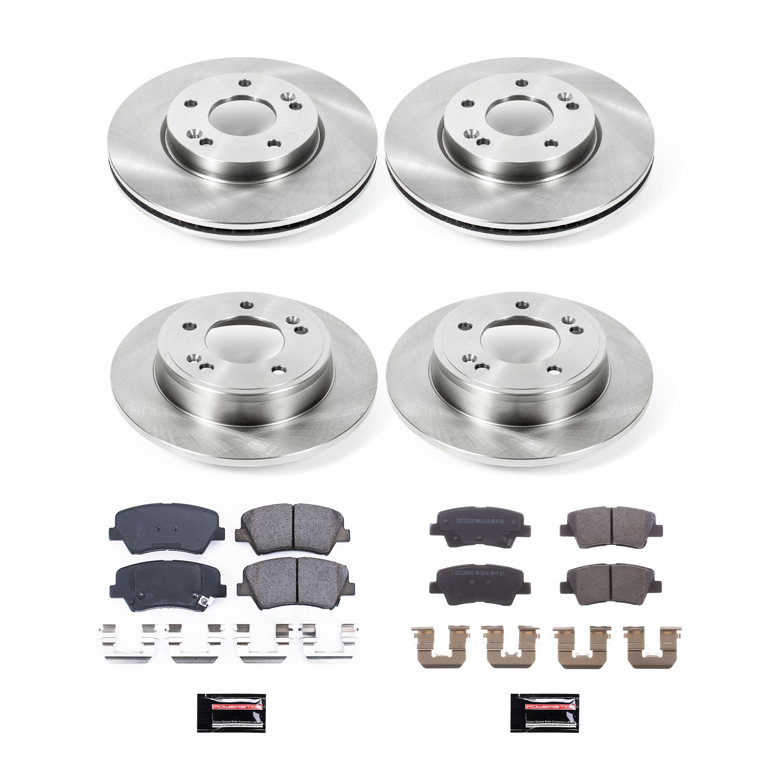 Power Stop - KOE6504 - Front and Rear - Disc Brake Pad and Rotor Kit