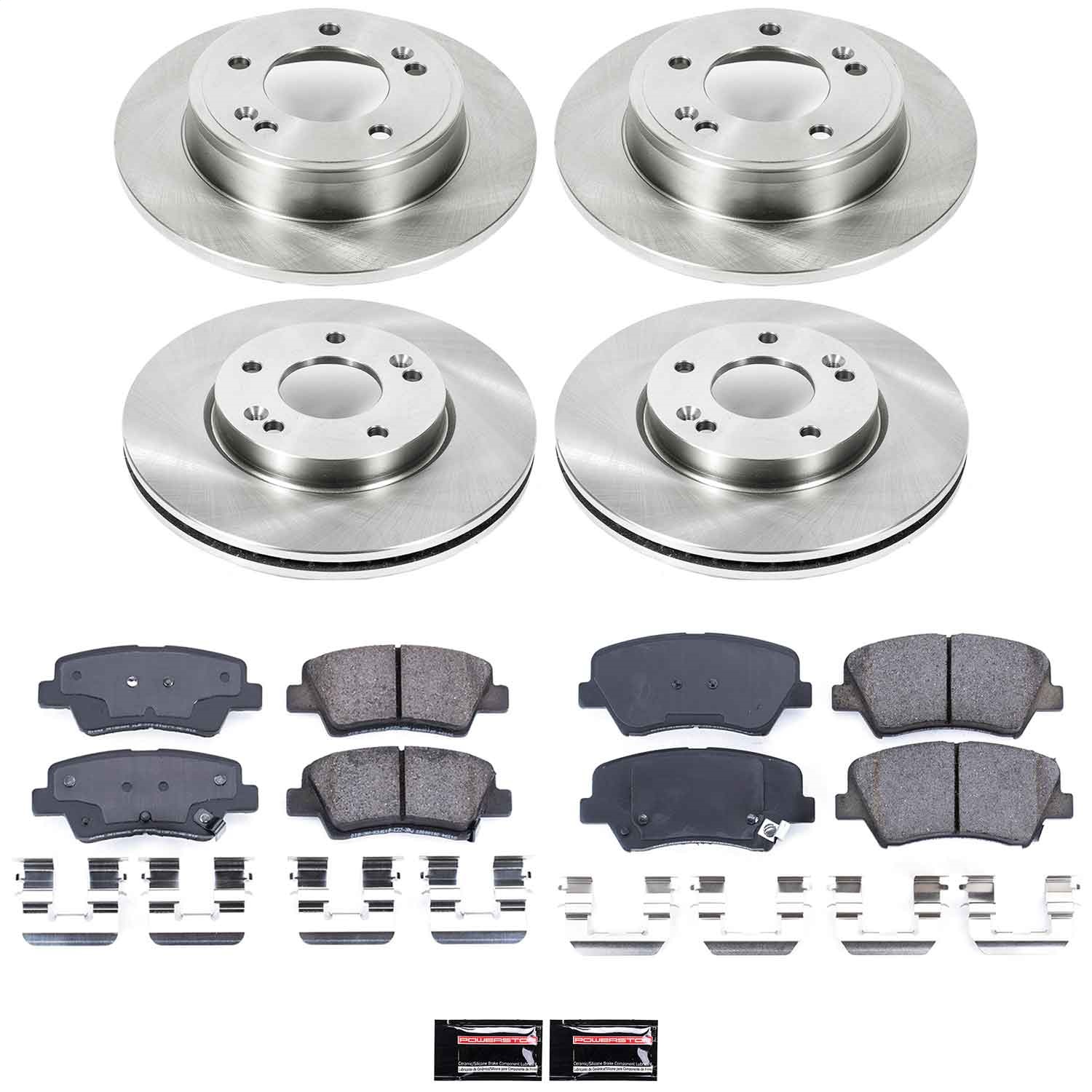 Power Stop - KOE6506 - Front and Rear - Disc Brake Pad and Rotor Kit