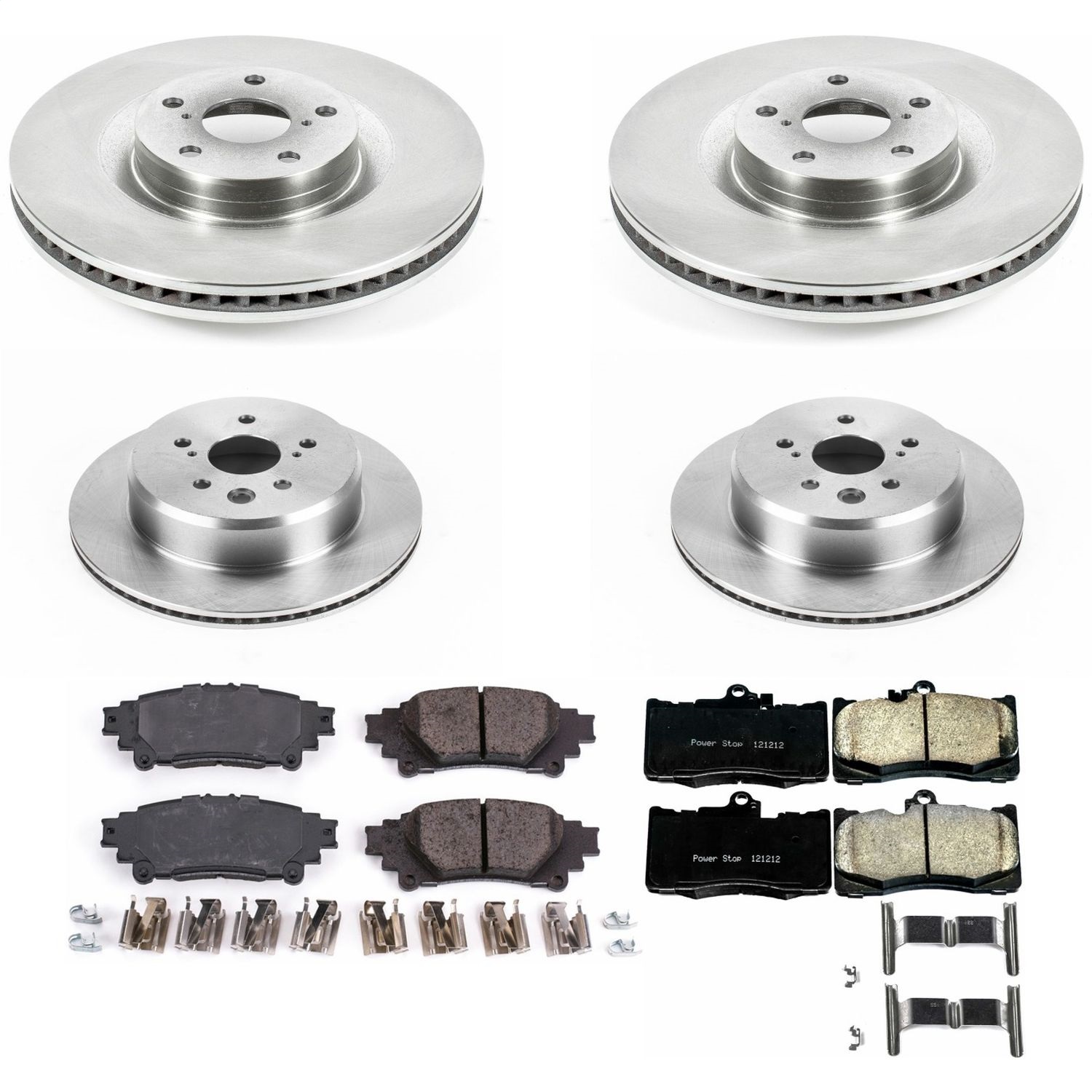 Power Stop - KOE6513 - Front and Rear - Disc Brake Pad and Rotor Kit