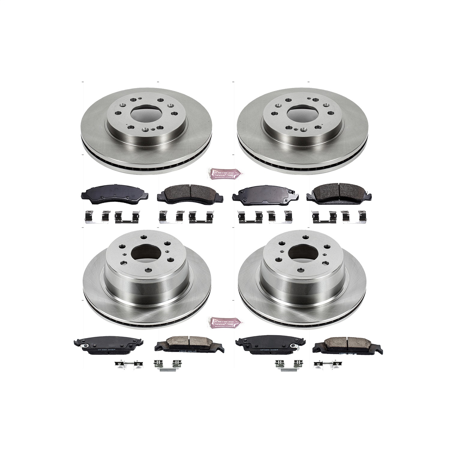 Power Stop - KOE6560 - Front and Rear - Disc Brake Pad and Rotor Kit
