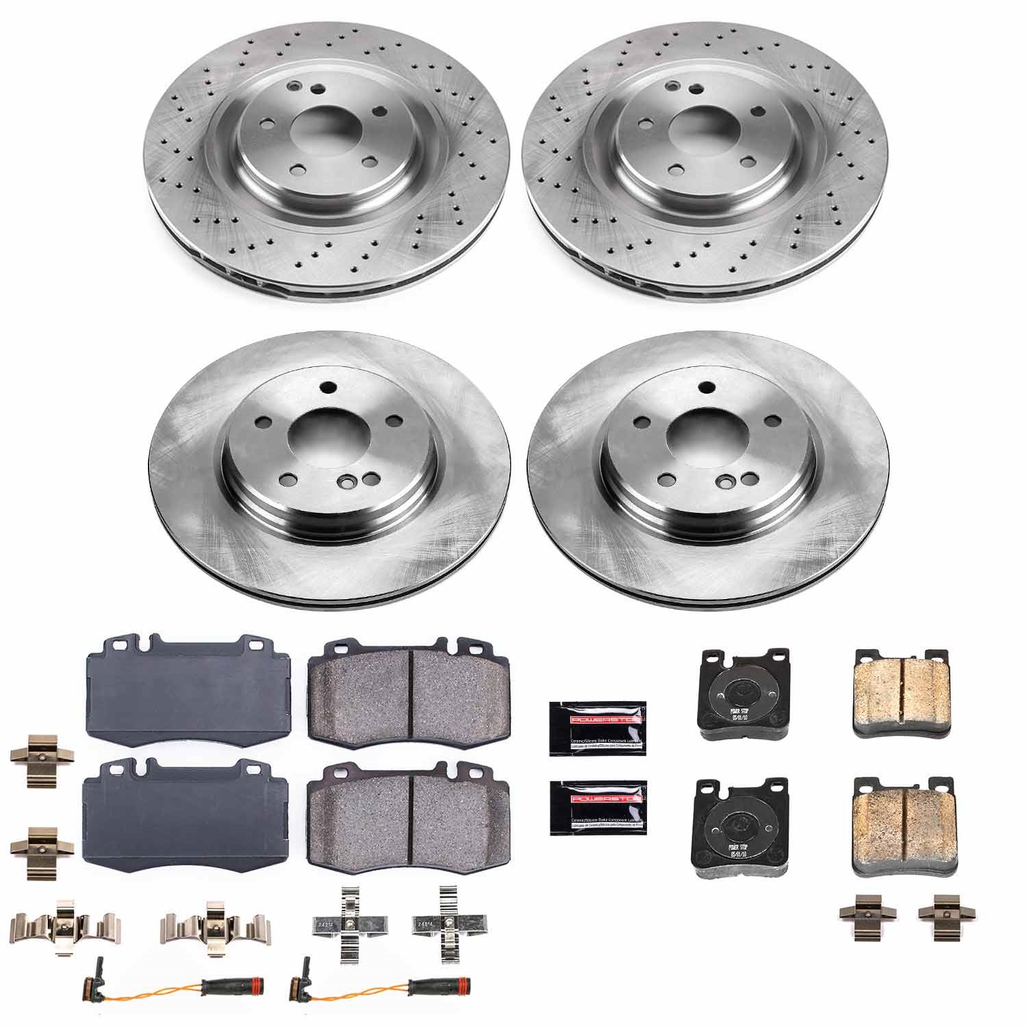 Power Stop - KOE6586 - Front and Rear - Disc Brake Pad and Rotor Kit