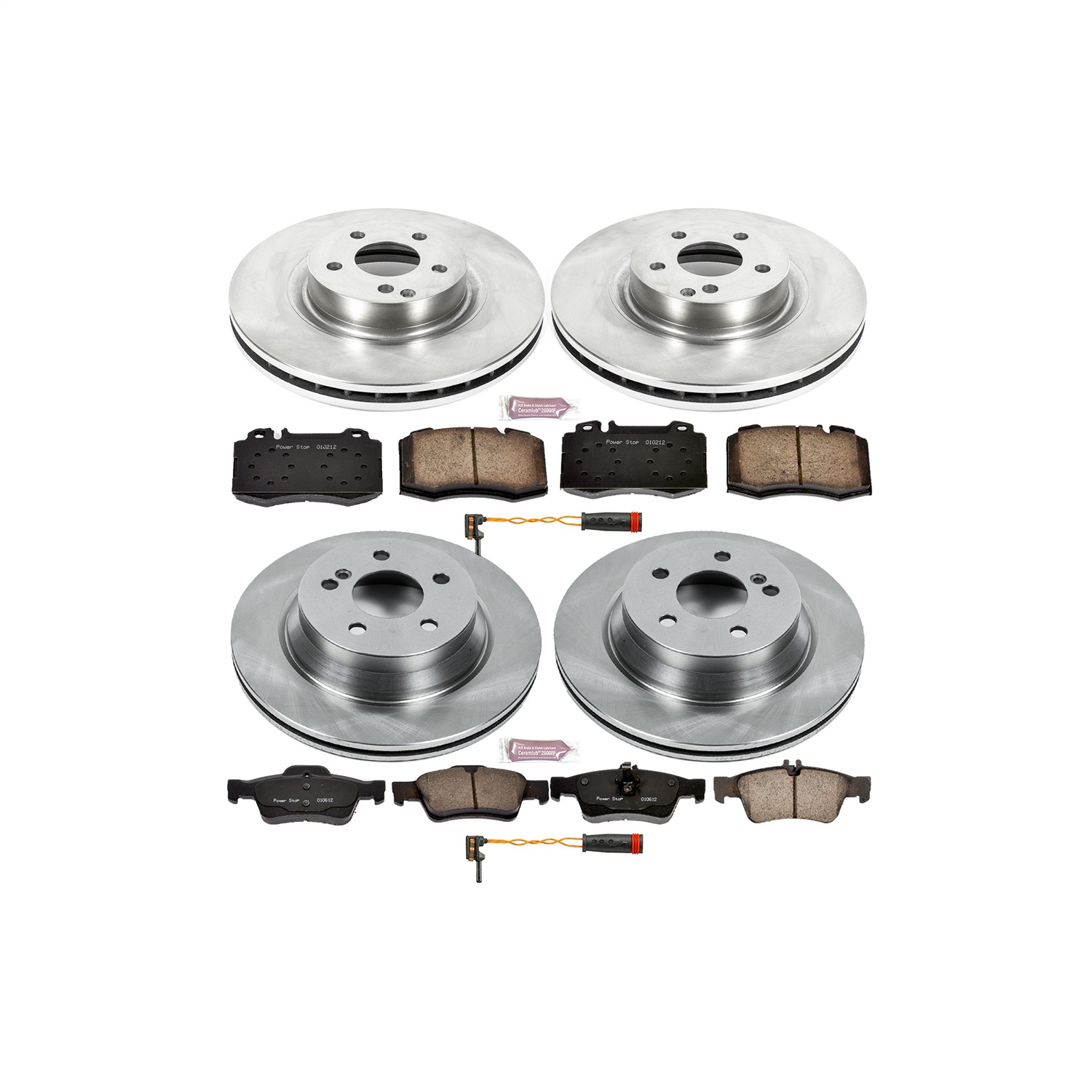 Power Stop - KOE6598 - Front and Rear - Disc Brake Pad and Rotor Kit
