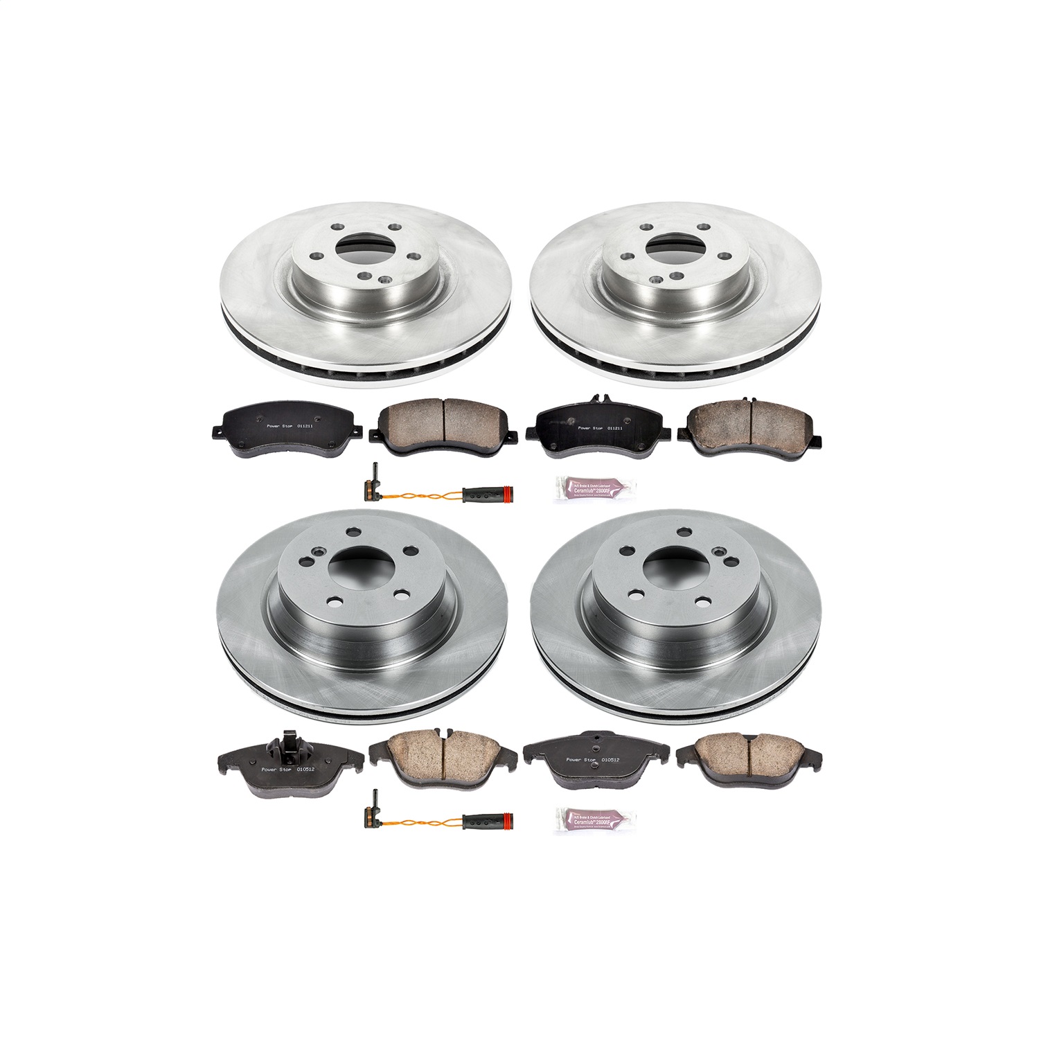 Power Stop - KOE6604 - Front and Rear - Disc Brake Pad and Rotor Kit