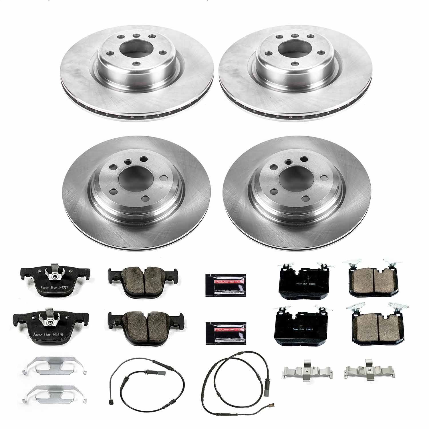 Power Stop - KOE6654 - Front and Rear - Disc Brake Pad and Rotor Kit