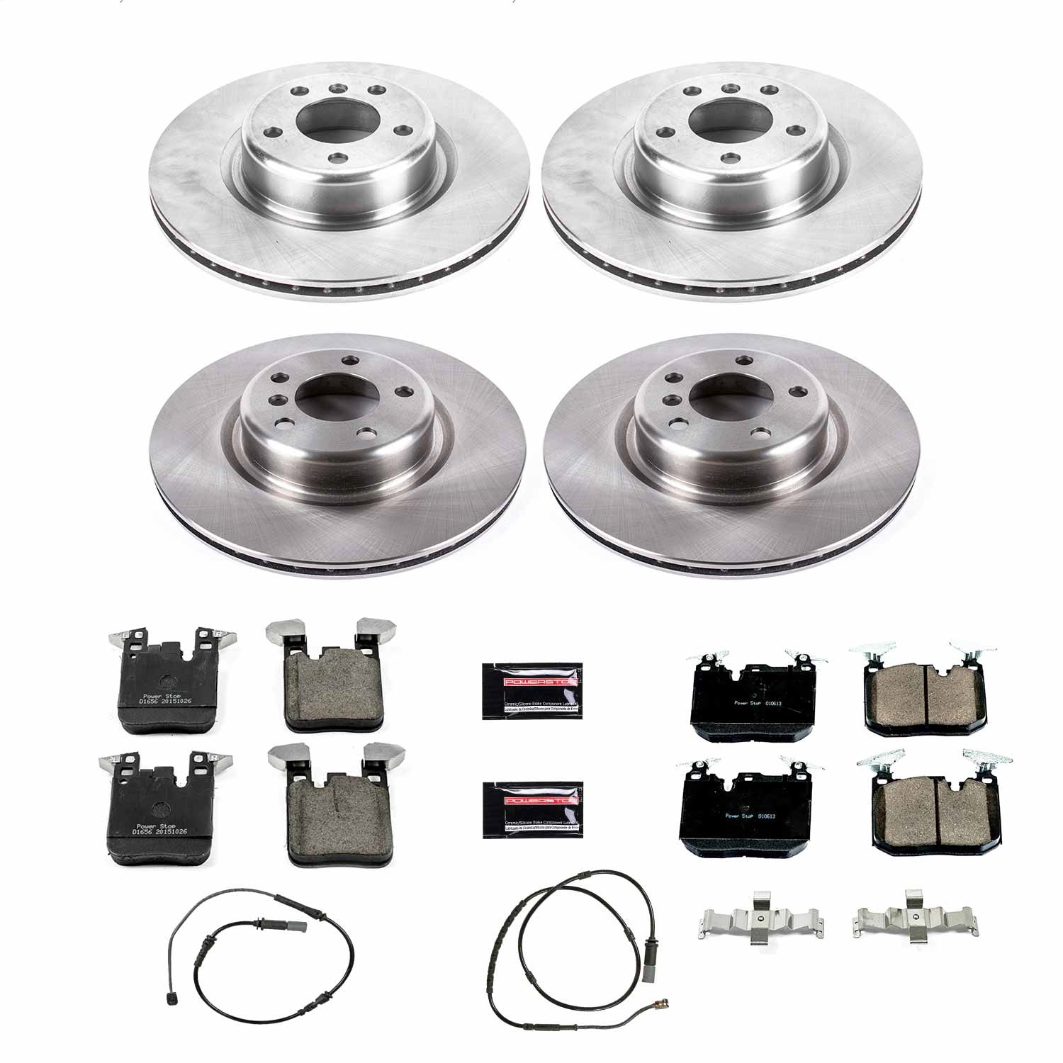 Power Stop - KOE6655 - Front and Rear - Disc Brake Pad and Rotor Kit