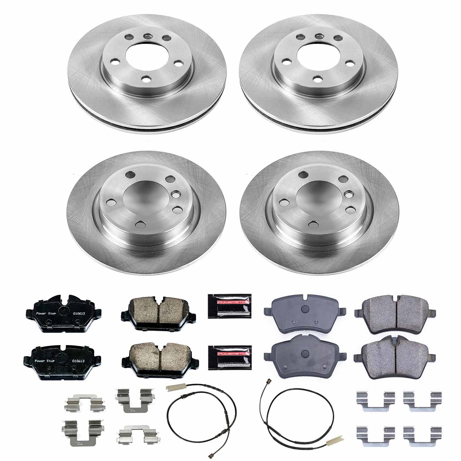 Power Stop - KOE6663 - Front and Rear - Disc Brake Pad and Rotor Kit
