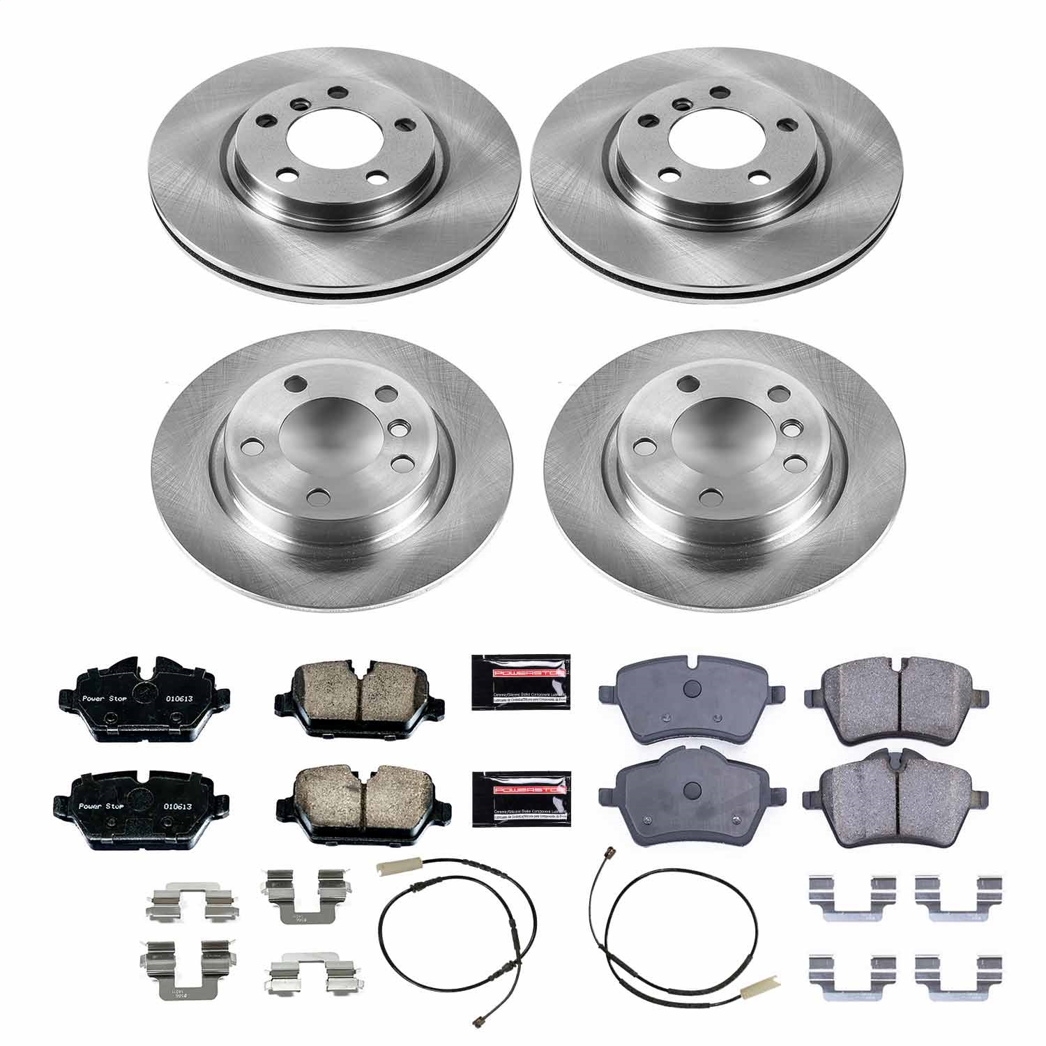 Power Stop - KOE6666 - Front and Rear - Disc Brake Pad and Rotor Kit