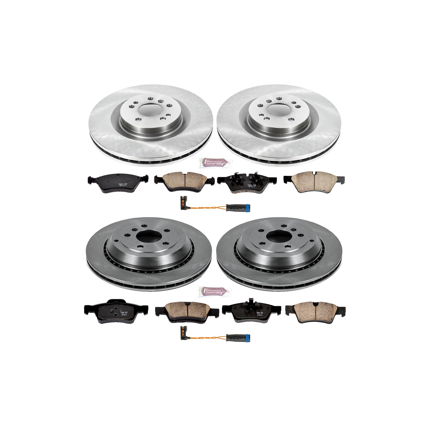 Power Stop - KOE6707 - Front and Rear - Disc Brake Pad and Rotor Kit