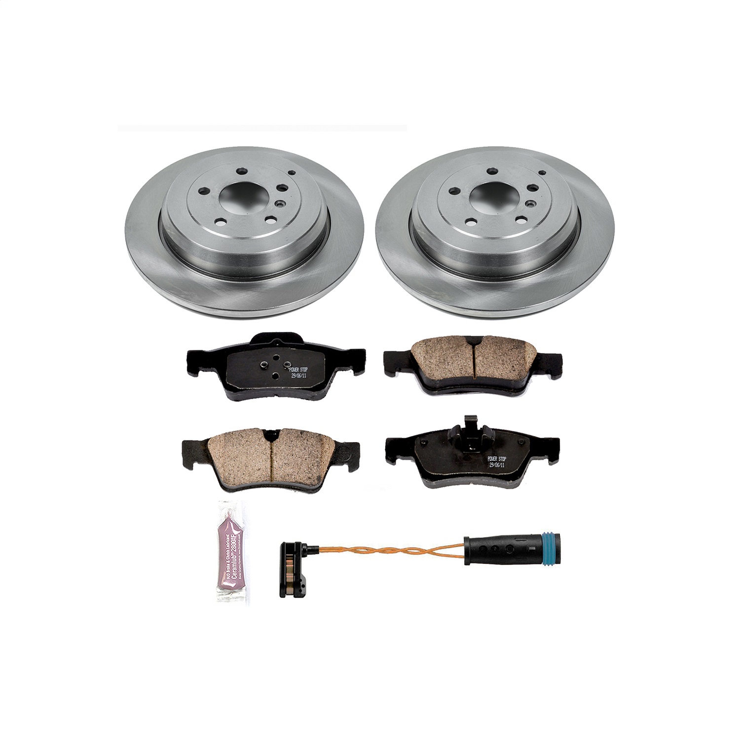 Power Stop - KOE6712 - Rear - Disc Brake Pad and Rotor Kit