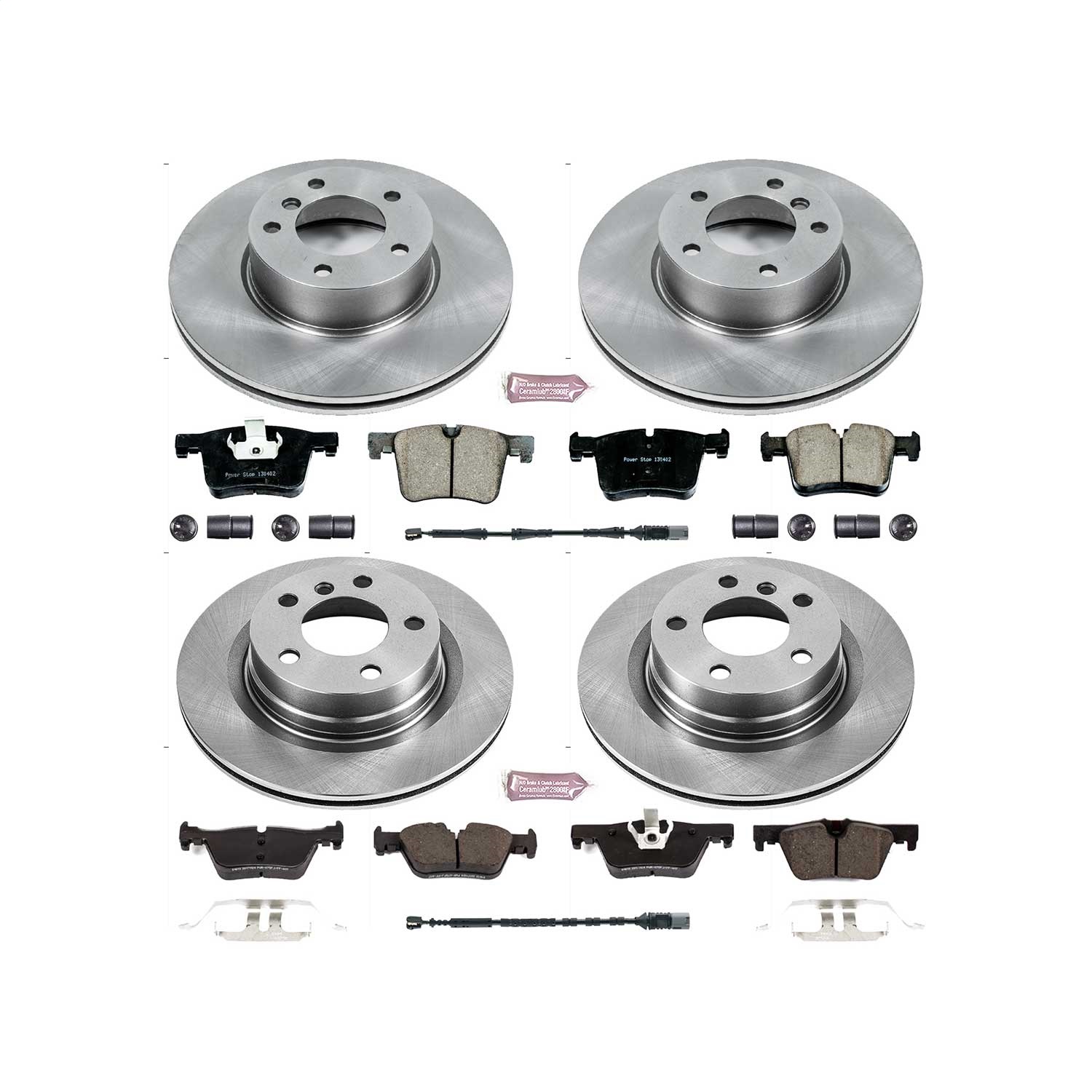 Power Stop - KOE6744 - Front and Rear - Disc Brake Pad and Rotor Kit