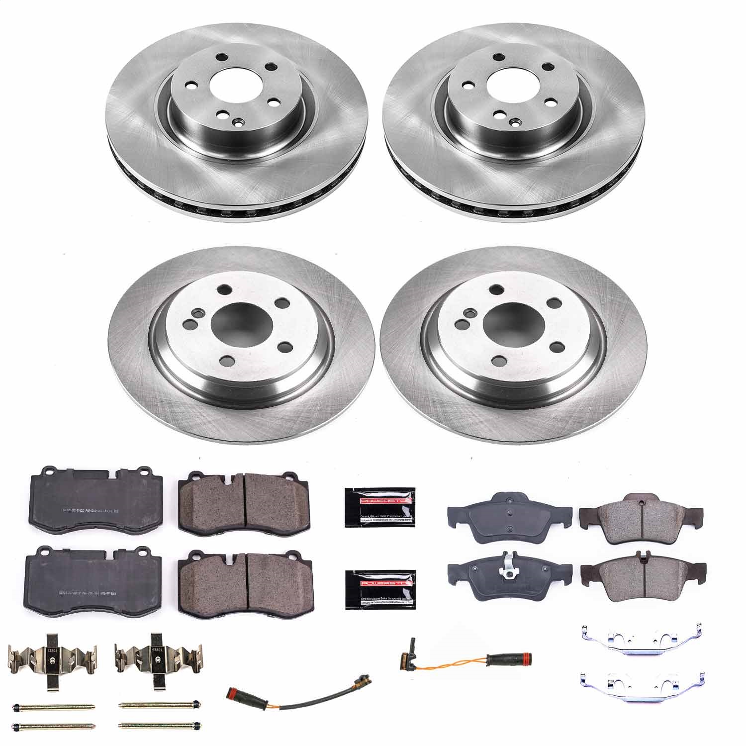 Power Stop - KOE6758 - Front and Rear - Disc Brake Pad and Rotor Kit