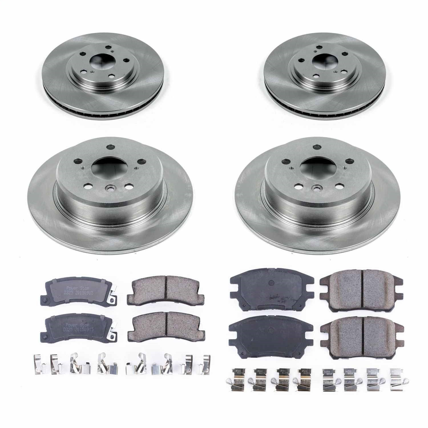 Power Stop - KOE6783 - Front and Rear - Disc Brake Pad and Rotor Kit
