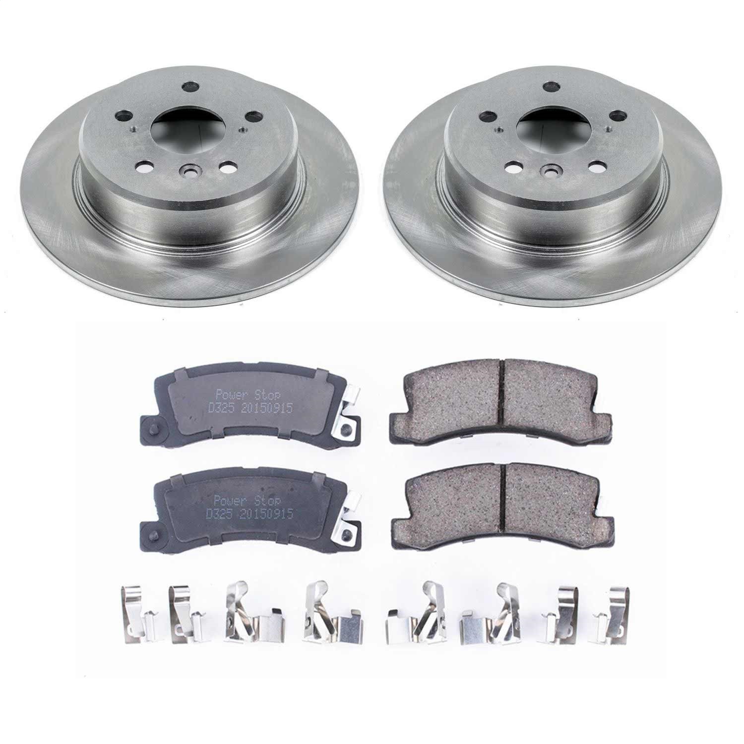 Power Stop - KOE6784 - Rear - Disc Brake Pad and Rotor Kit