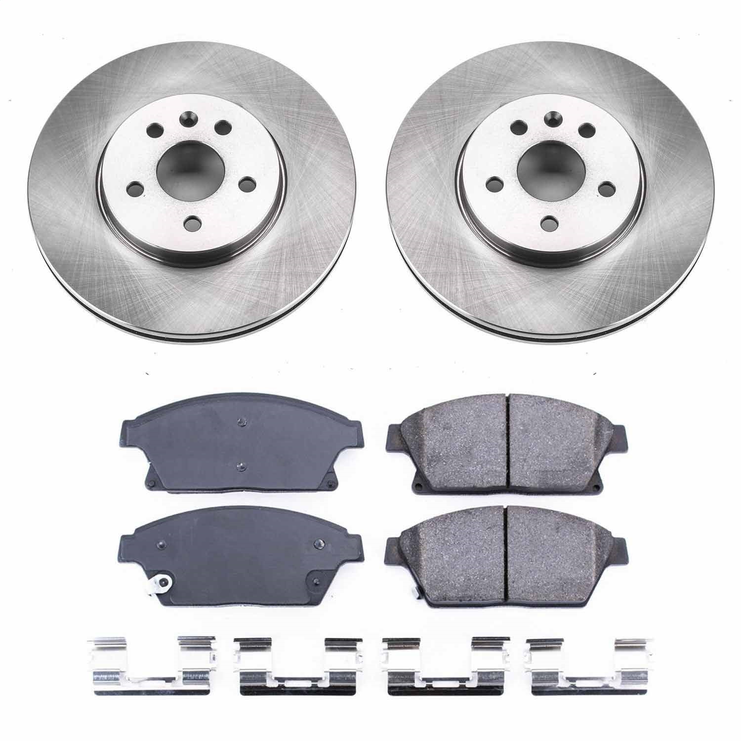 Power Stop - KOE6793 - Front - Disc Brake Pad and Rotor Kit