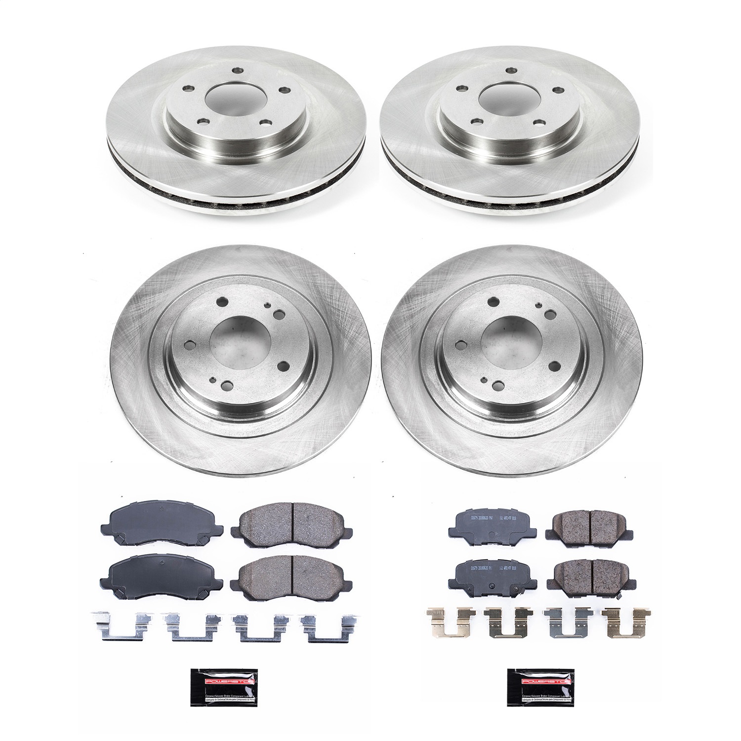 Power Stop - KOE6796 - Front and Rear - Disc Brake Pad and Rotor Kit