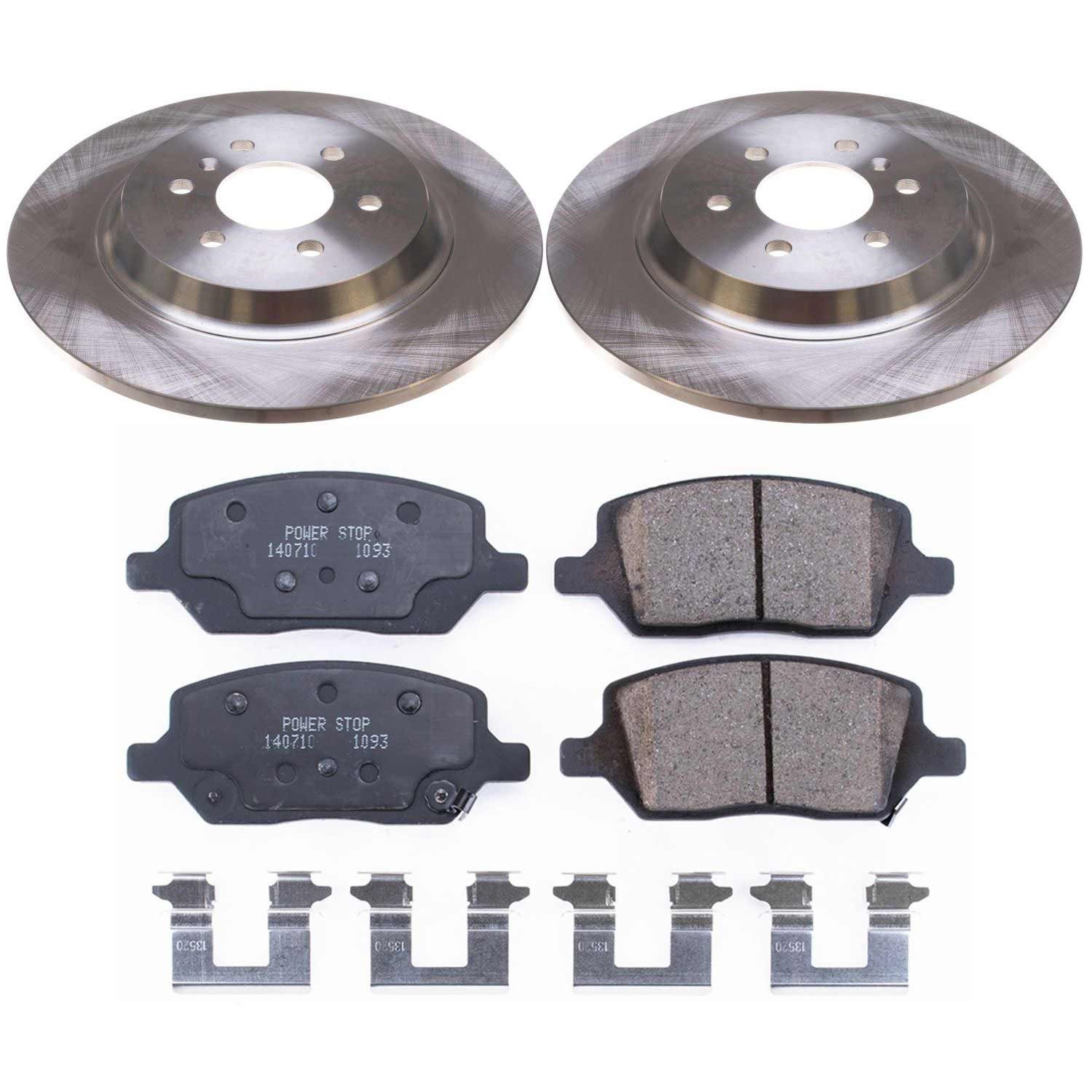 Power Stop - KOE6800 - Rear - Disc Brake Pad and Rotor Kit