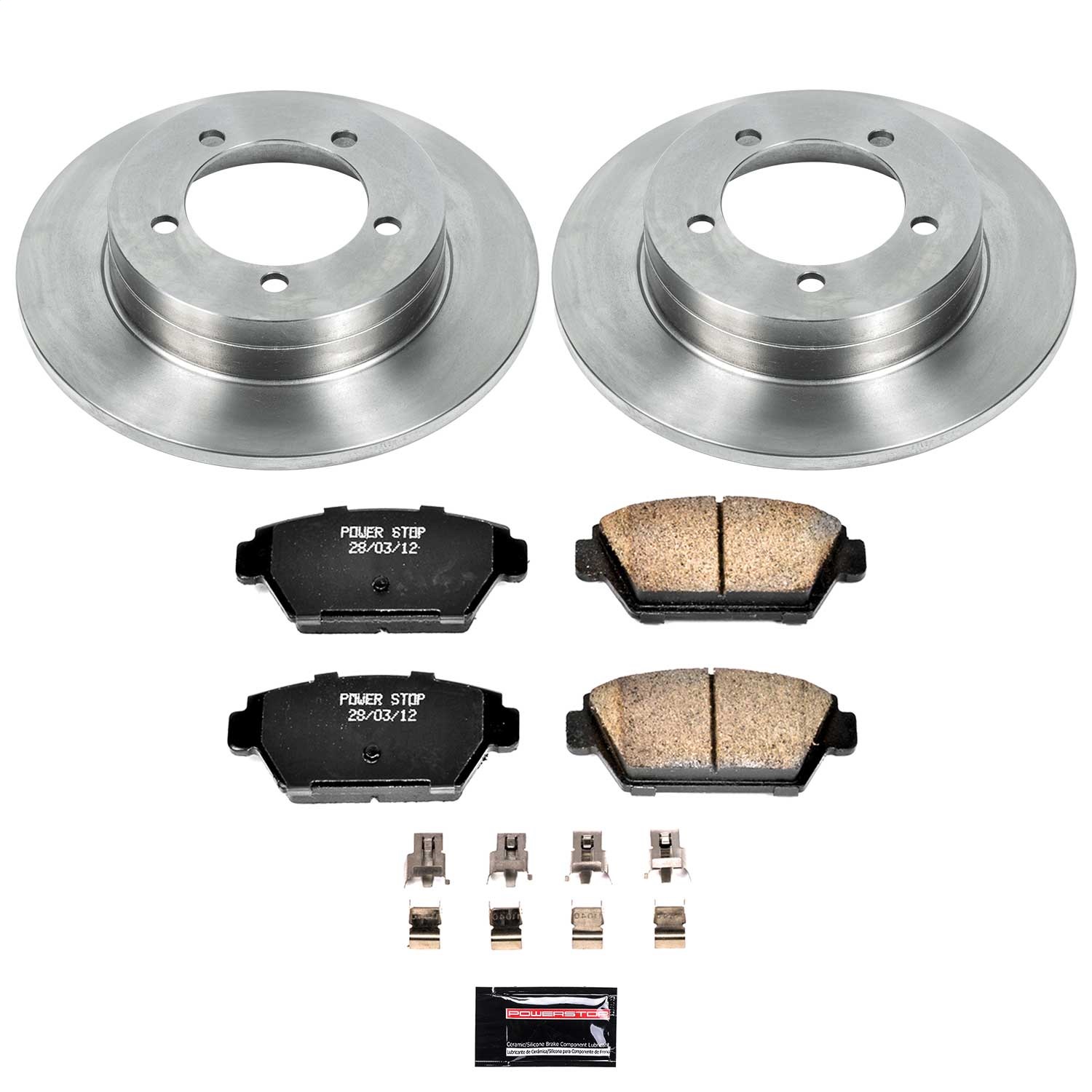 Power Stop - KOE684 - Rear - Disc Brake Pad and Rotor Kit
