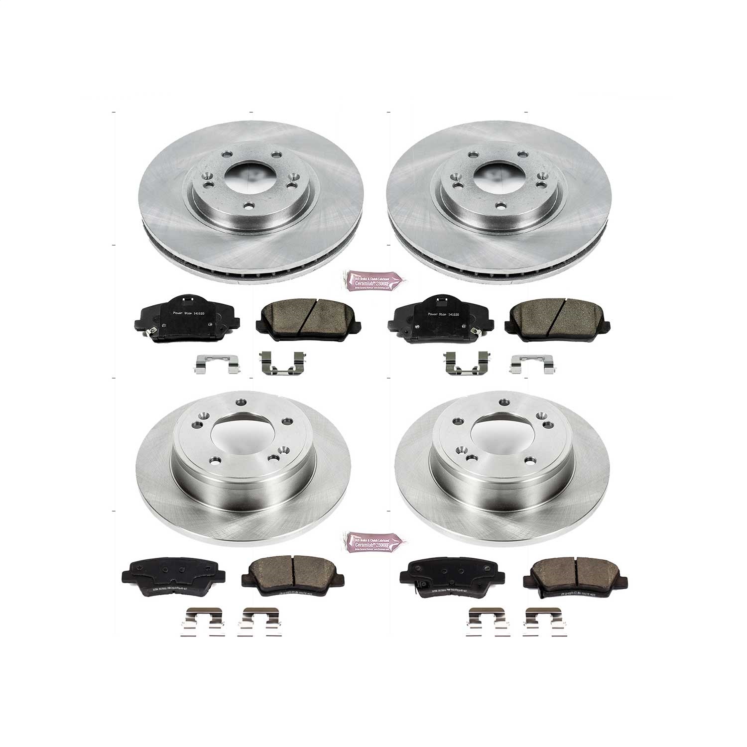 Power Stop - KOE6934 - Front and Rear - Disc Brake Pad and Rotor Kit