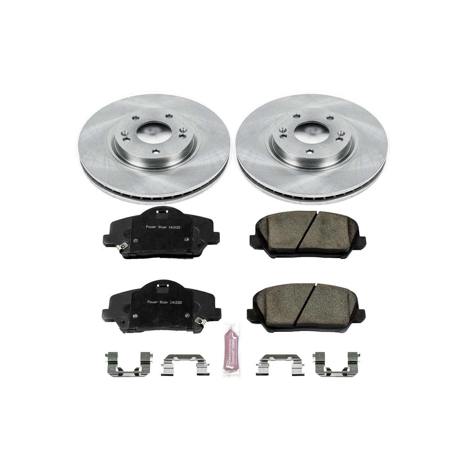 Power Stop - KOE6935 - Front - Disc Brake Pad and Rotor Kit