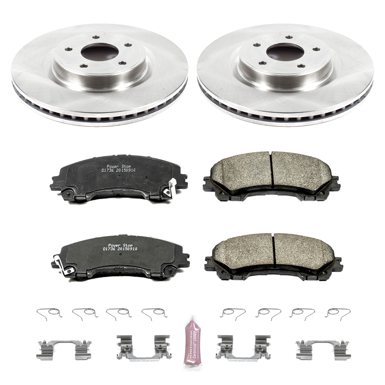 Power Stop - KOE6944 - Front - Disc Brake Pad and Rotor Kit