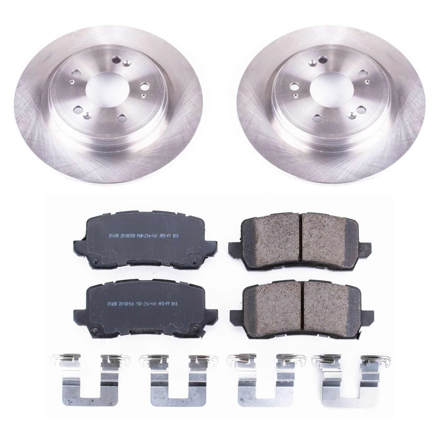 Power Stop - KOE6952 - Rear - Disc Brake Pad and Rotor Kit