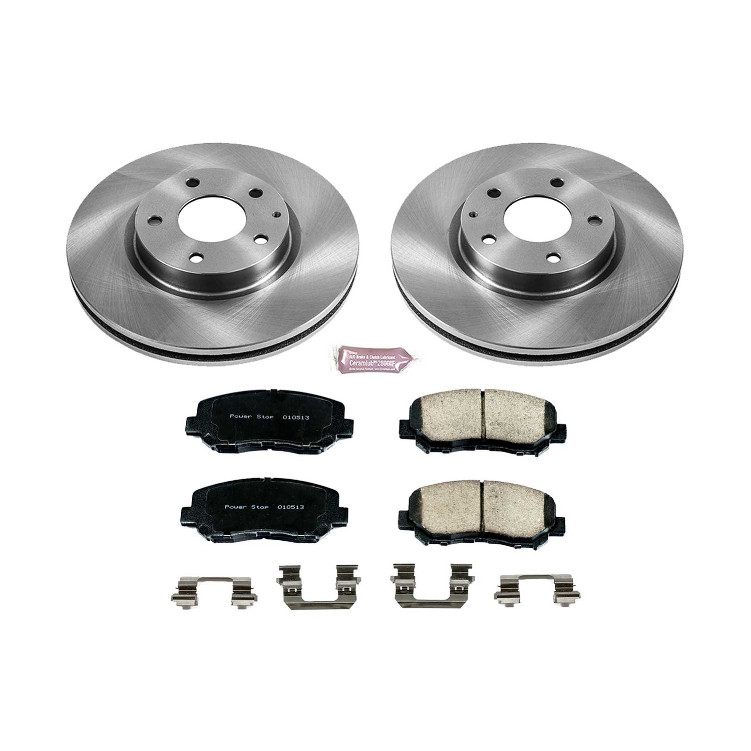 Power Stop - KOE6967 - Front - Disc Brake Pad and Rotor Kit