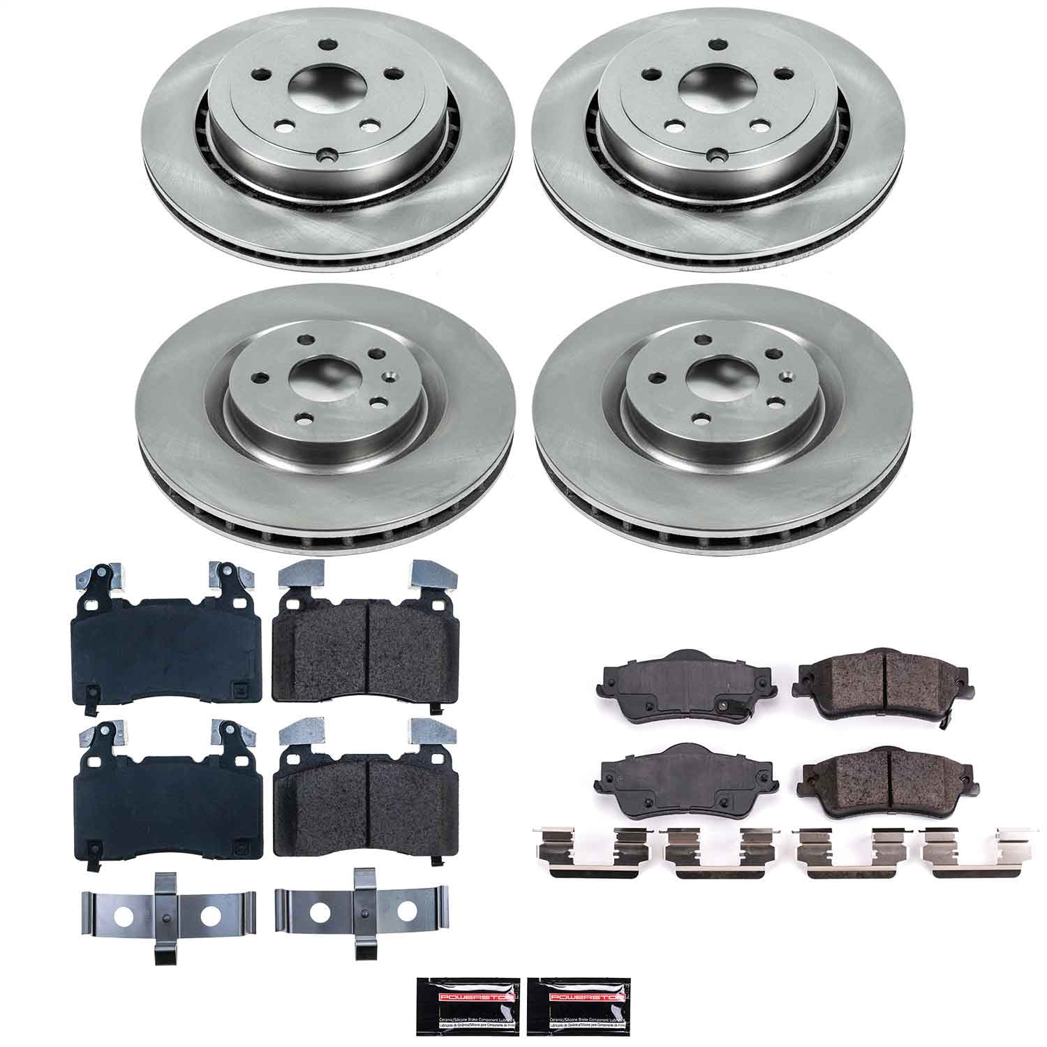 Power Stop - KOE7005 - Front and Rear - Disc Brake Pad and Rotor Kit