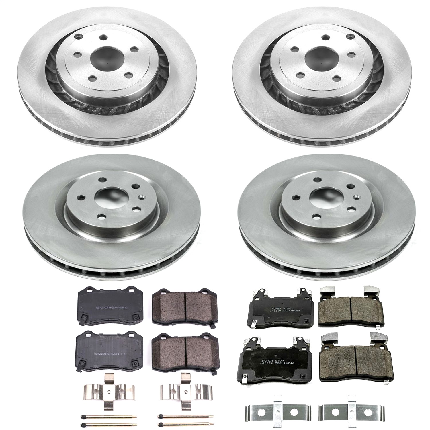 Power Stop - KOE7006 - Front and Rear - Disc Brake Pad and Rotor Kit
