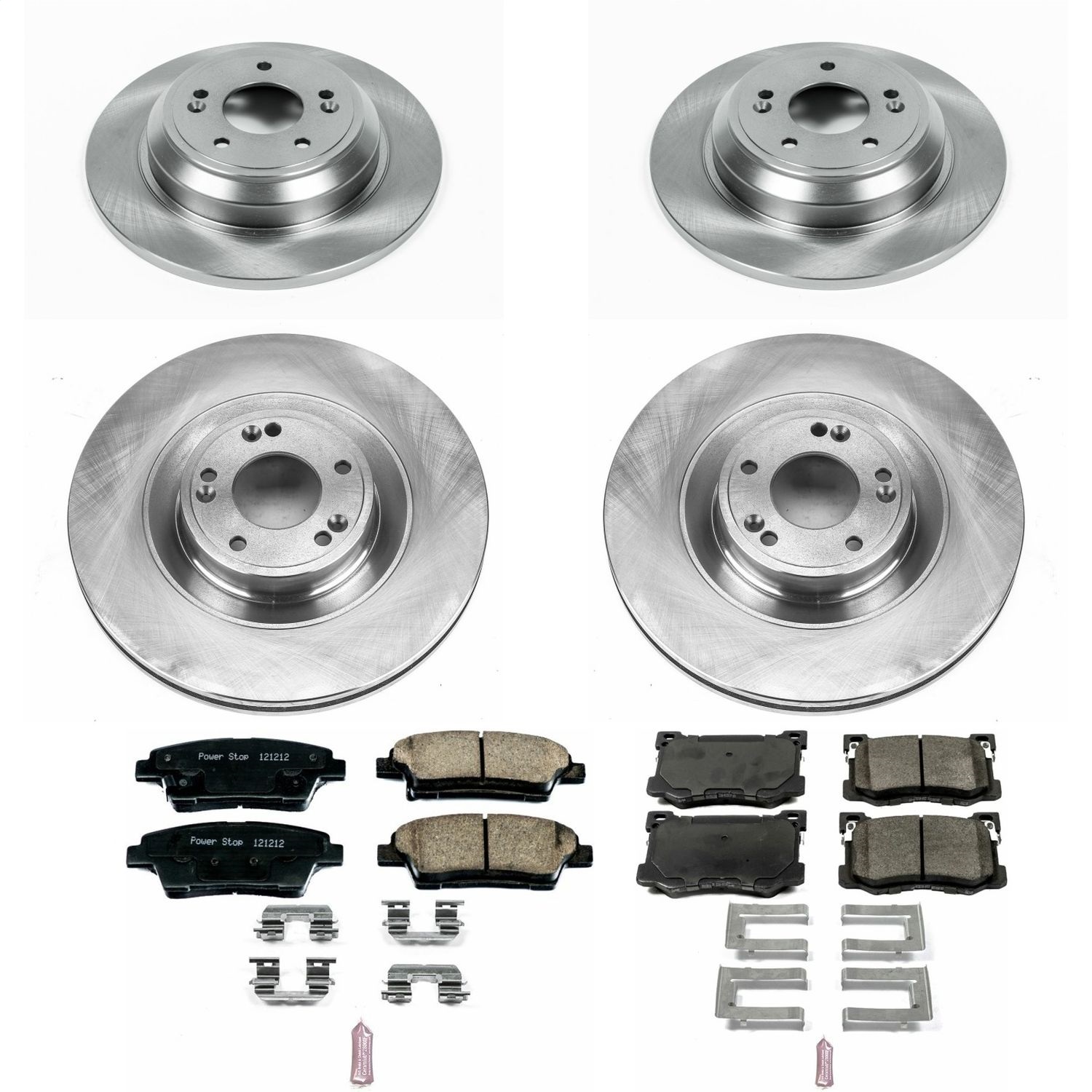 Power Stop - KOE7029 - Front and Rear - Disc Brake Pad and Rotor Kit