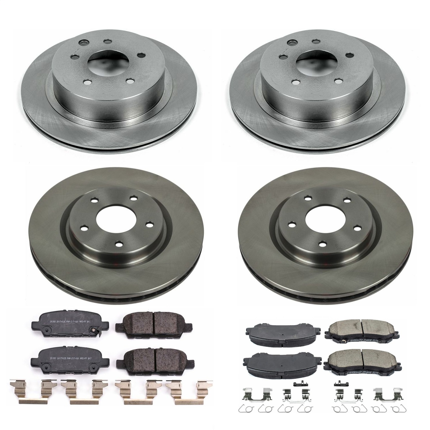 Power Stop - KOE7035 - Front and Rear - Disc Brake Pad and Rotor Kit