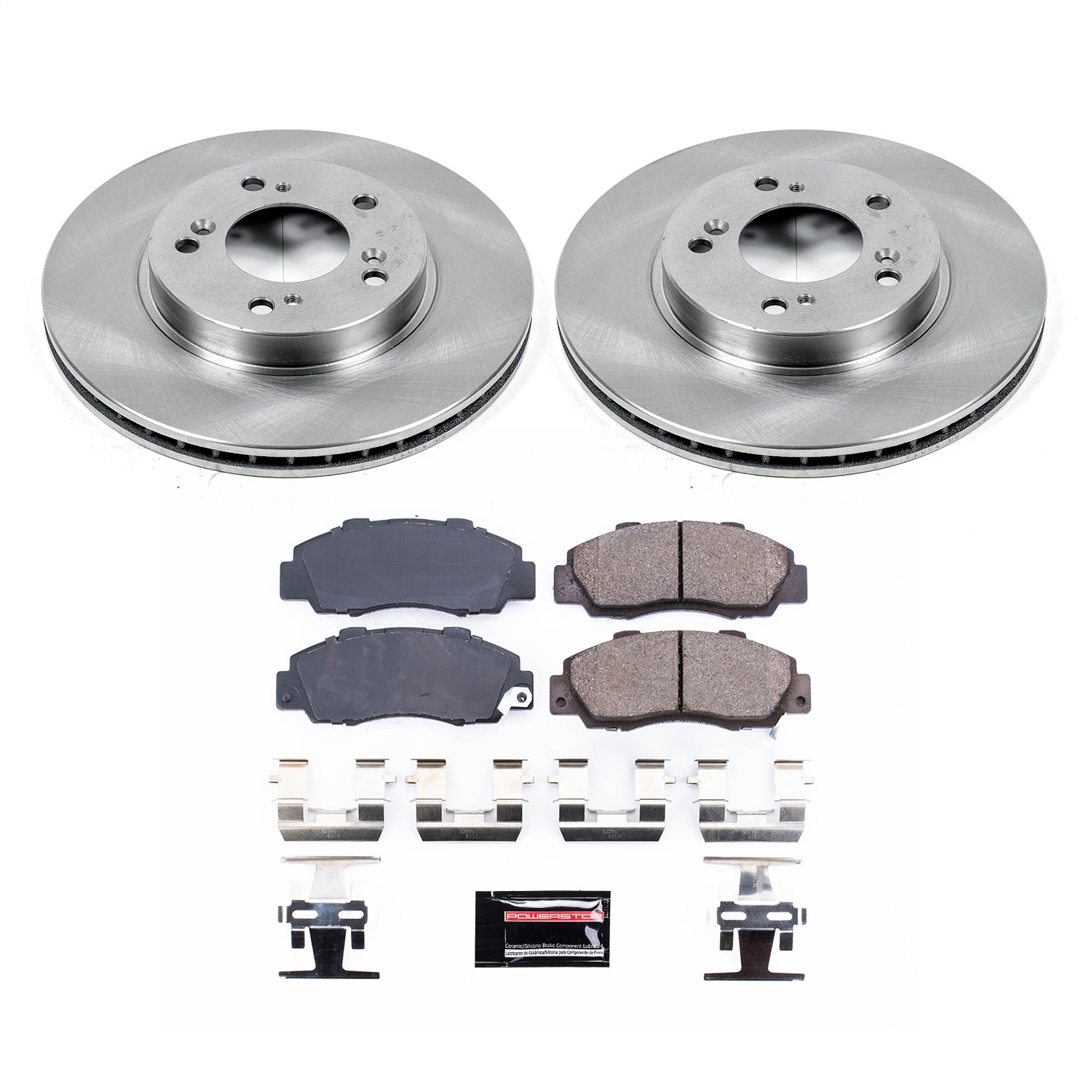 Power Stop - KOE704 - Front - Disc Brake Pad and Rotor Kit
