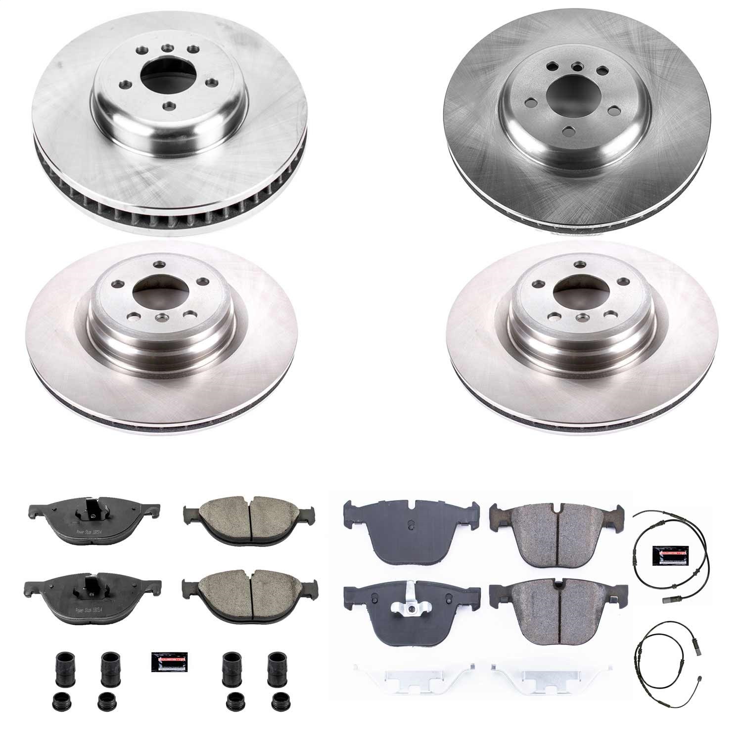 Power Stop - KOE7098 - Front and Rear - Disc Brake Pad and Rotor Kit