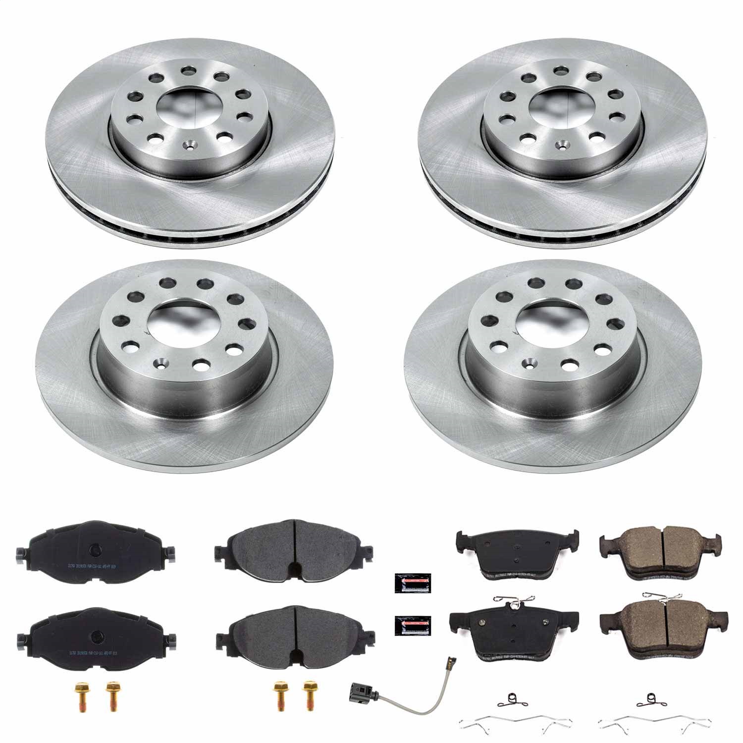 Power Stop - KOE7111 - Front and Rear - Disc Brake Pad and Rotor Kit