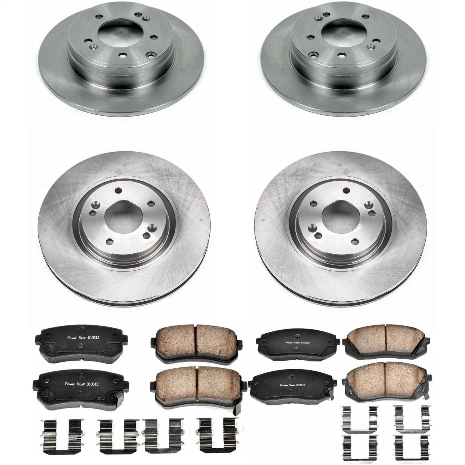 Power Stop - KOE7113 - Front and Rear - Disc Brake Pad and Rotor Kit