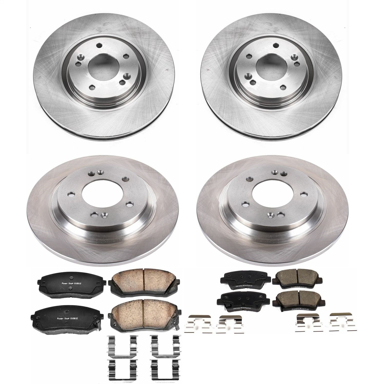 Power Stop - KOE7114 - Front and Rear - Disc Brake Pad and Rotor Kit