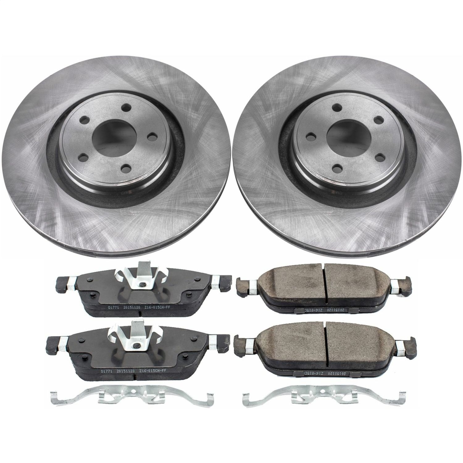 Power Stop - KOE7147 - Front - Disc Brake Pad and Rotor Kit