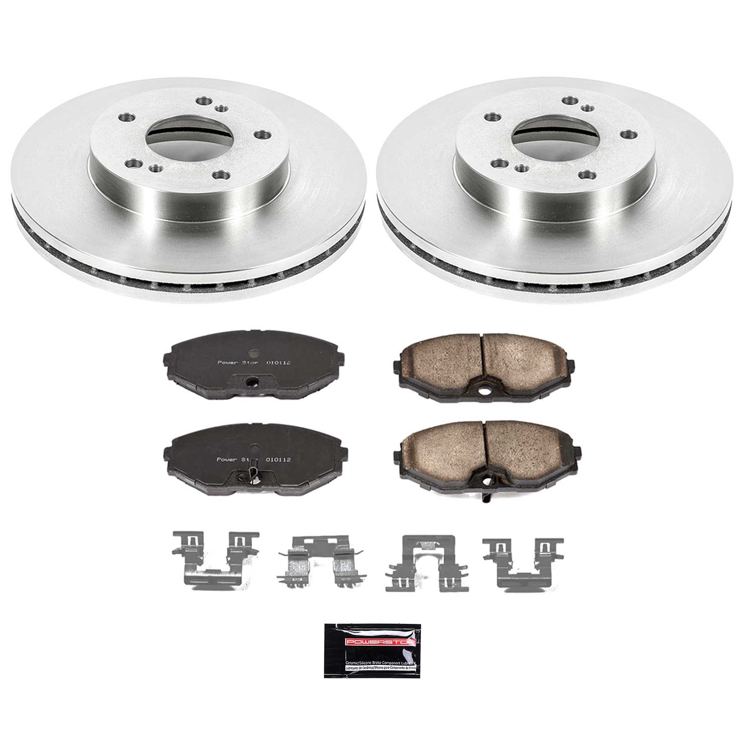 Power Stop - KOE733 - Front - Disc Brake Pad and Rotor Kit