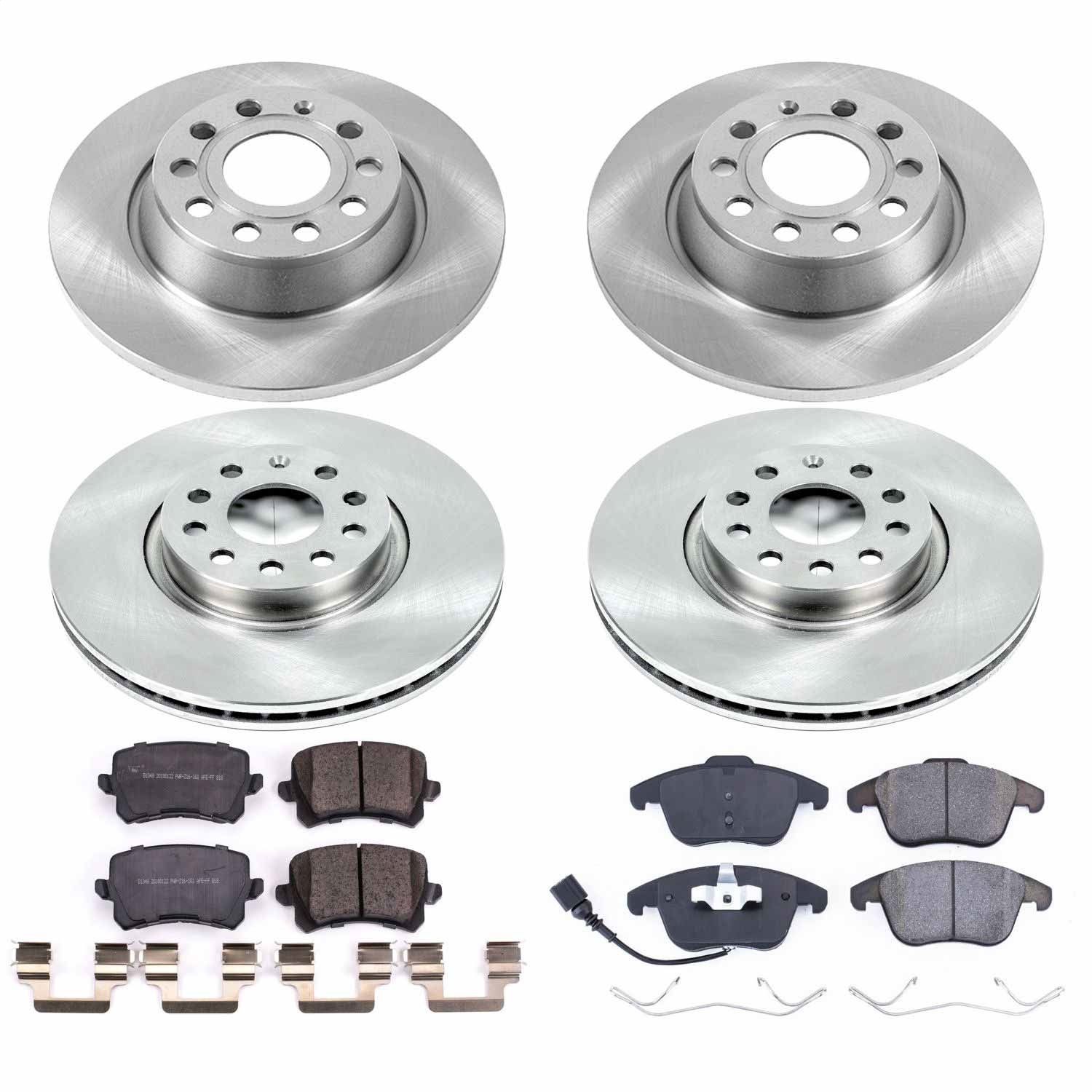 Power Stop - KOE7339 - Front and Rear - Disc Brake Pad and Rotor Kit