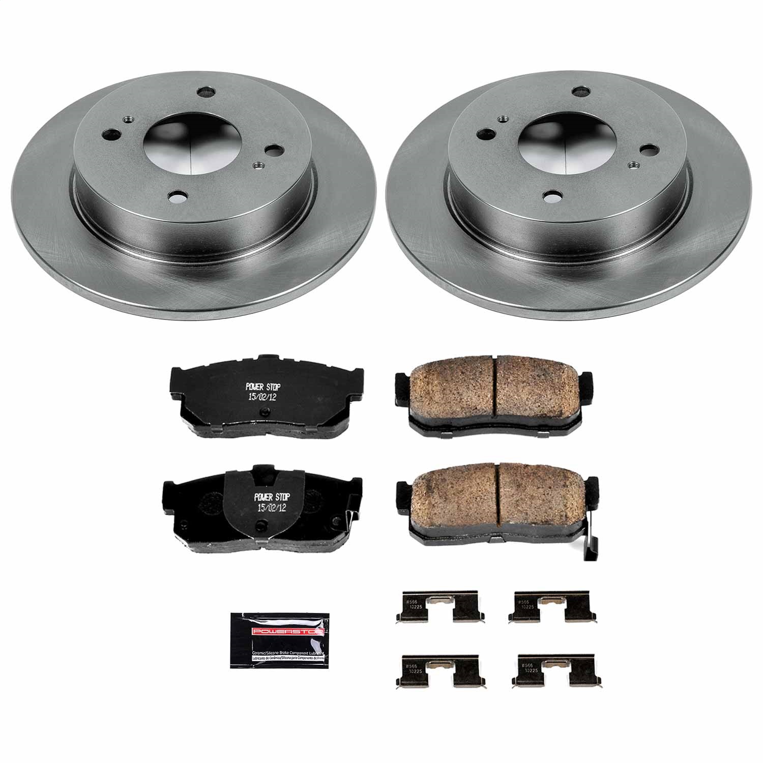 Power Stop - KOE740 - Rear - Disc Brake Pad and Rotor Kit