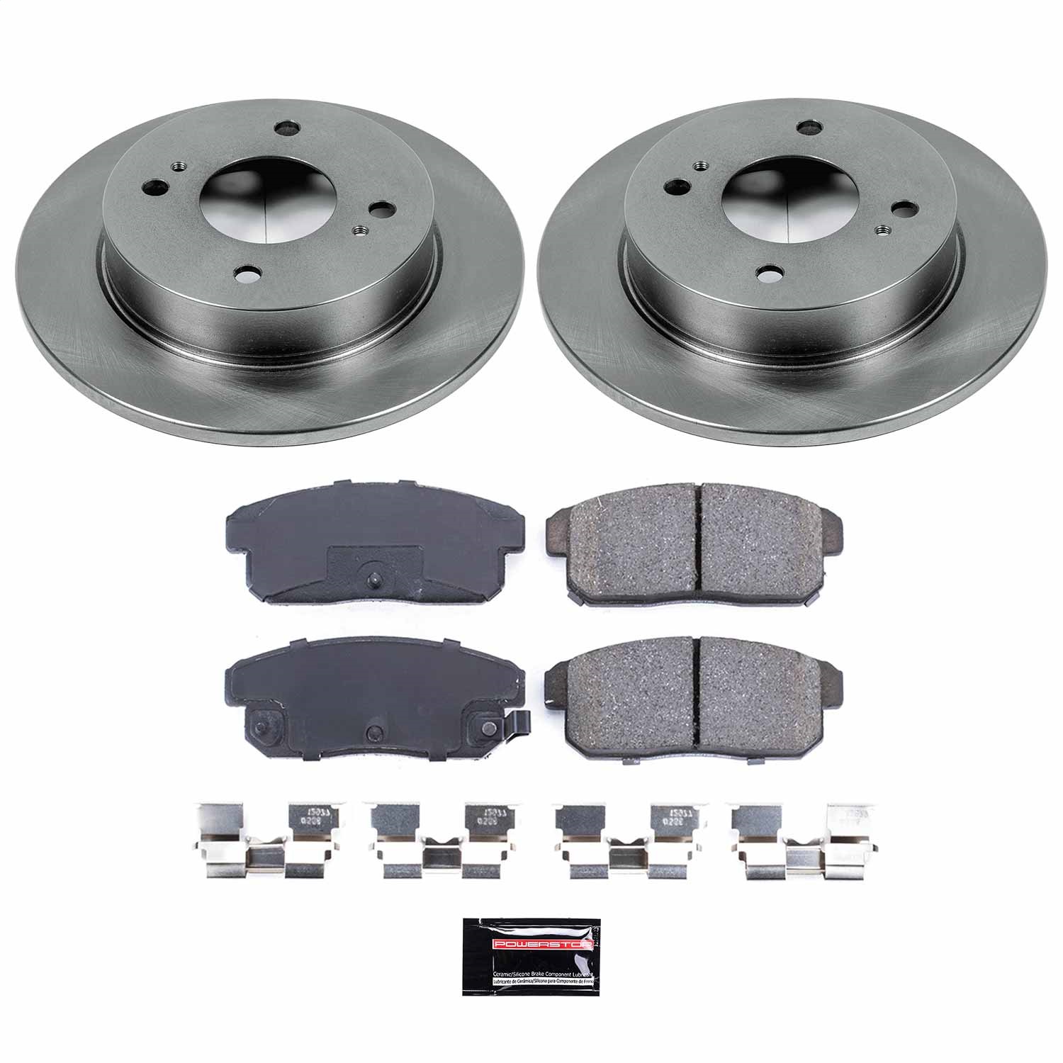 Power Stop - KOE741 - Rear - Disc Brake Pad and Rotor Kit