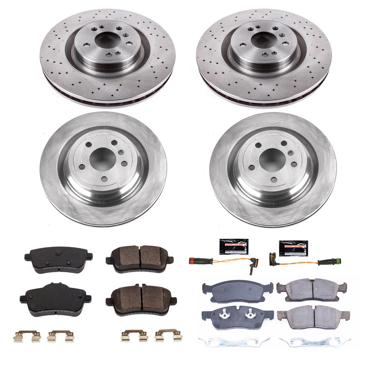 Power Stop - KOE7437 - Front and Rear - Disc Brake Pad and Rotor Kit