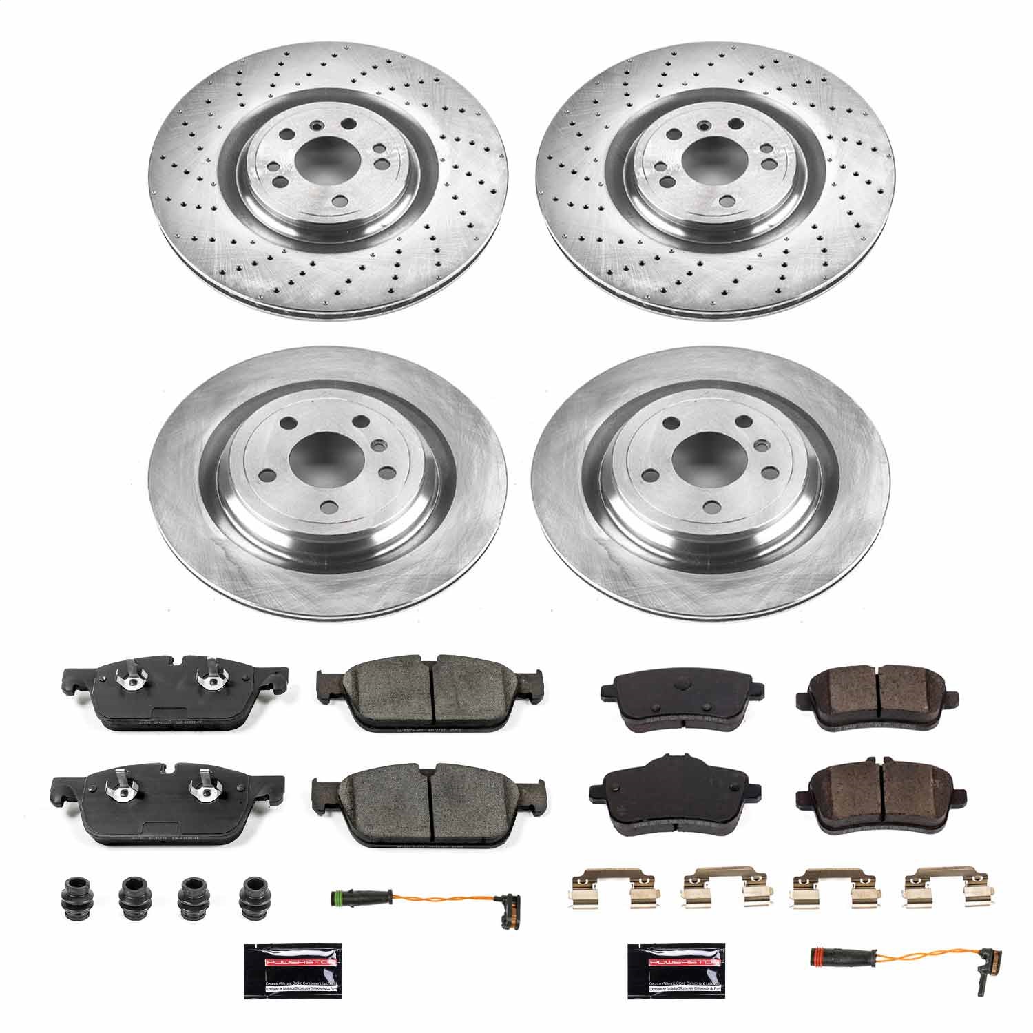 Power Stop - KOE7442 - Front and Rear - Disc Brake Pad and Rotor Kit